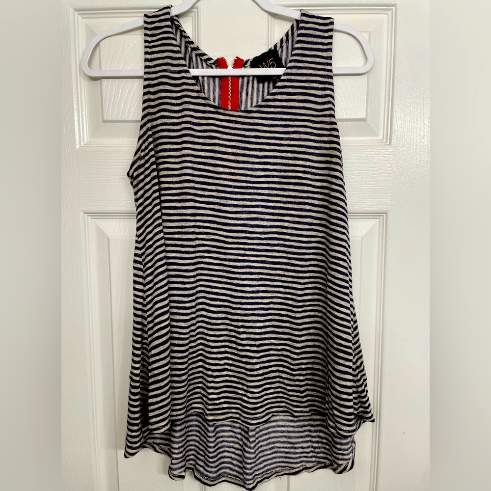 Navy/white loose tank